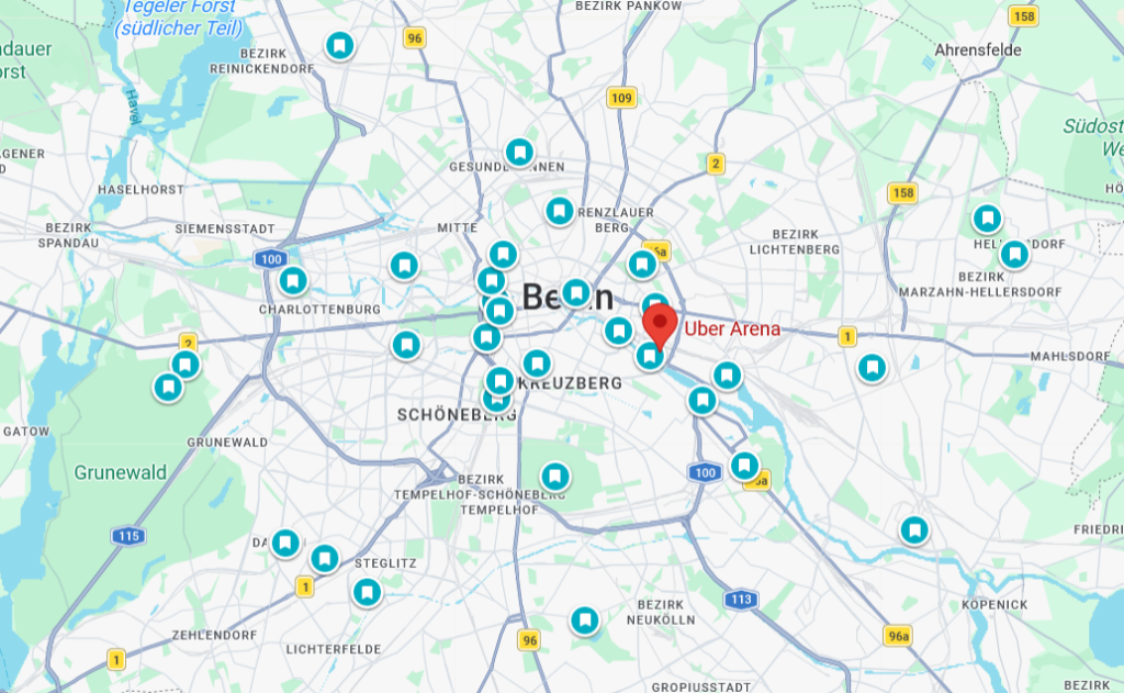 Städtereisen mit Kindern planen - Google Maps Liste mit unseren Wunschorten in Berlin