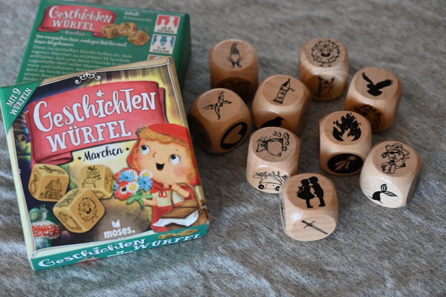 Reisespiele für Kinder - Geschichtenwürfel regen die Fantasie an