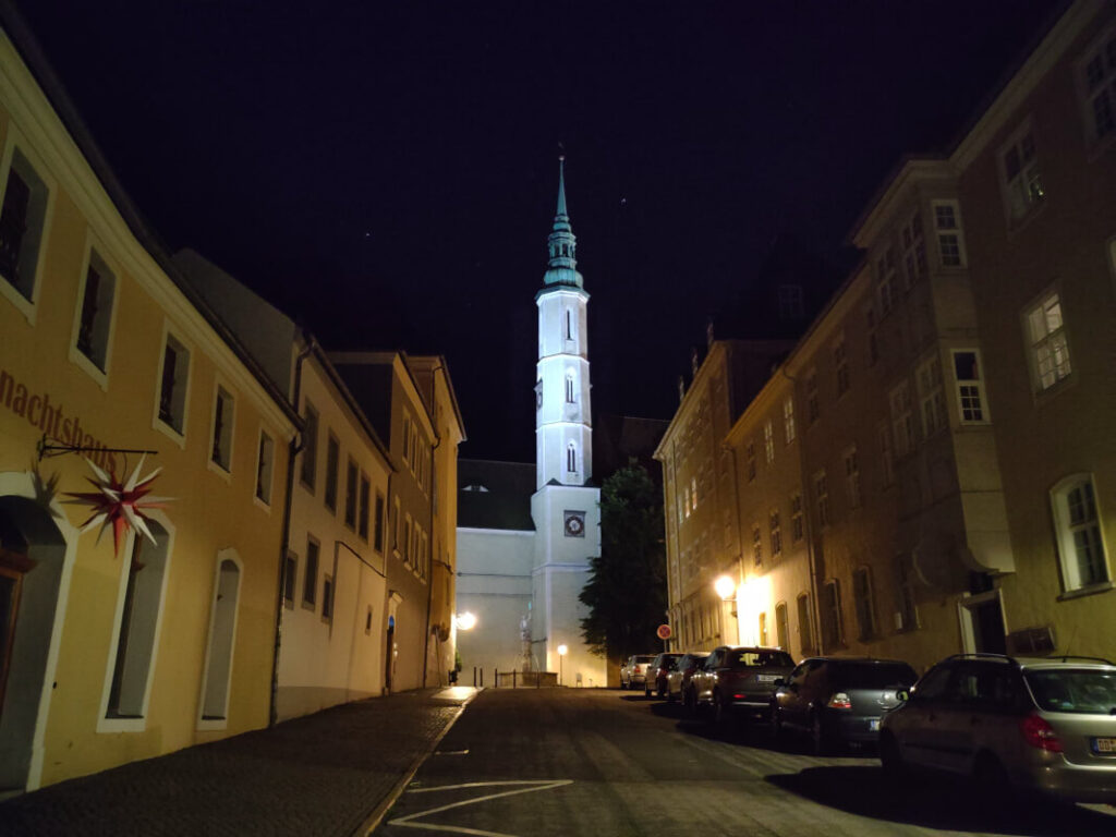 gruselige Sagen in Görlitz Abenteuer für Kinder und Familien - Blick auf die Dreifaltigkeitskirche
